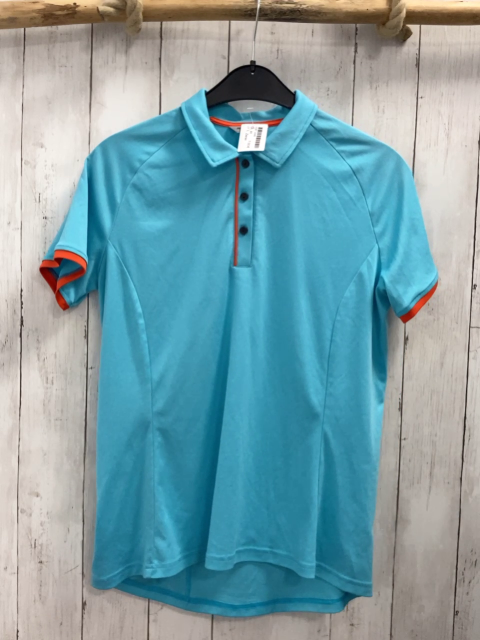 Ziener  Sportshirt  Gr. 40  hellblau Polokragen orange Bund 