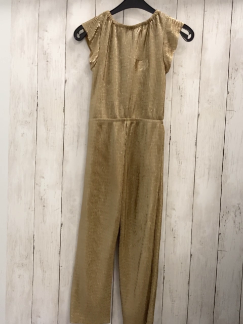 H&M  Playsuit Gr. 128  golden crincled mit Glitzer 