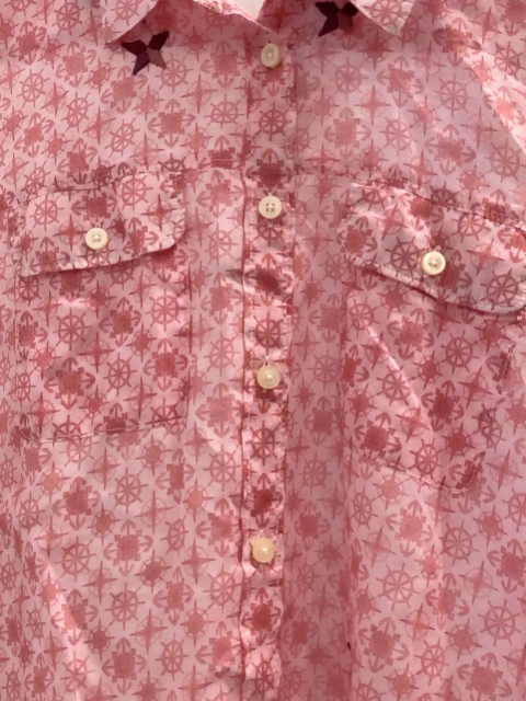 Gaastra  Bluse Gr. L  rosa himbeere Druck mit Steuerrädern 