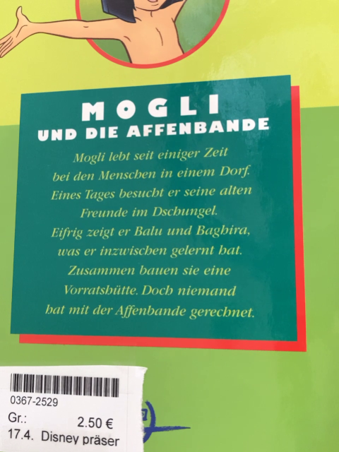 Disney präsentiert  Buch Mogli und die Affenbande 