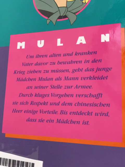 Disney präsentiert  Buch Mulan 