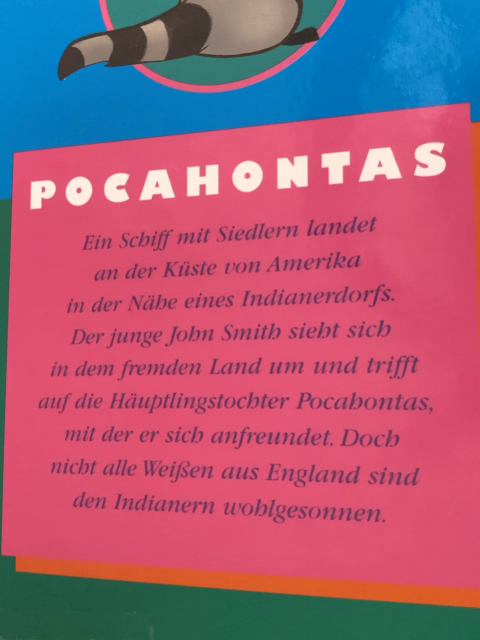 Disney präsentiert  Buch Pocahontas 