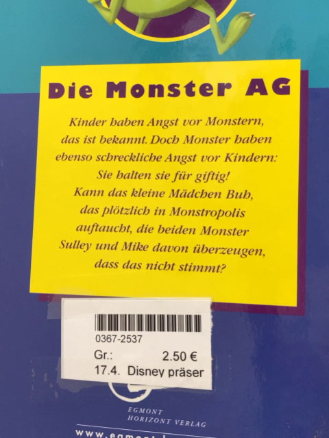 Disney präsentiert  Buch Monster AG 