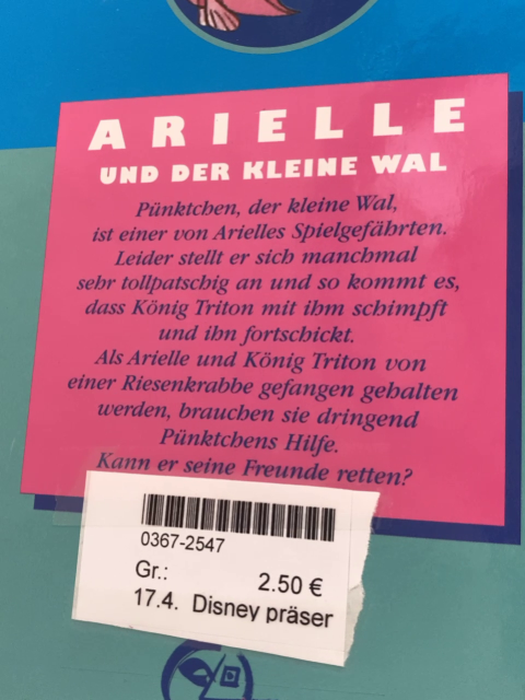 Disney präsentiert  Buch Arielle und der kleine Wal 