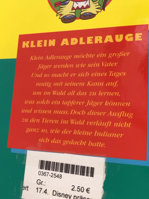 Disney präsentiert  Buch Klein Adlerauge 
