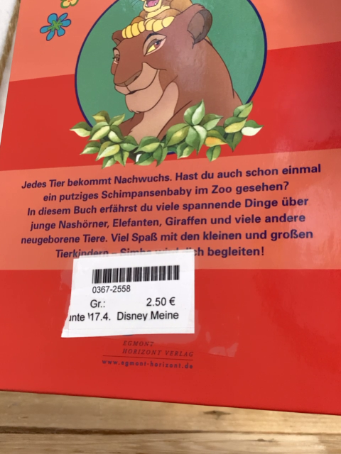 Disney Meine bunte Welt  Buch  Kleine und goße Tierkinder 