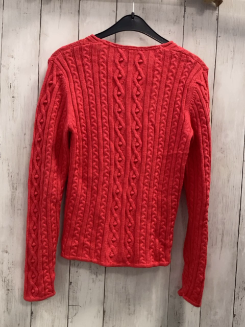 Petit Bateau  Strickjacke  Gr. 152  hellrot Zöpfe 