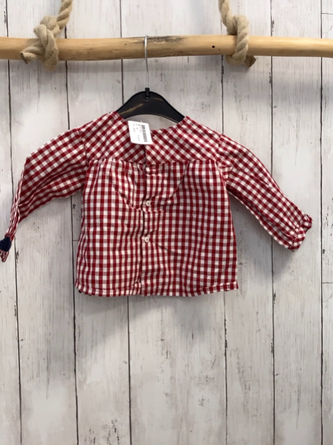 Zara  Bluse  Gr. 80  rot weiß kariert 