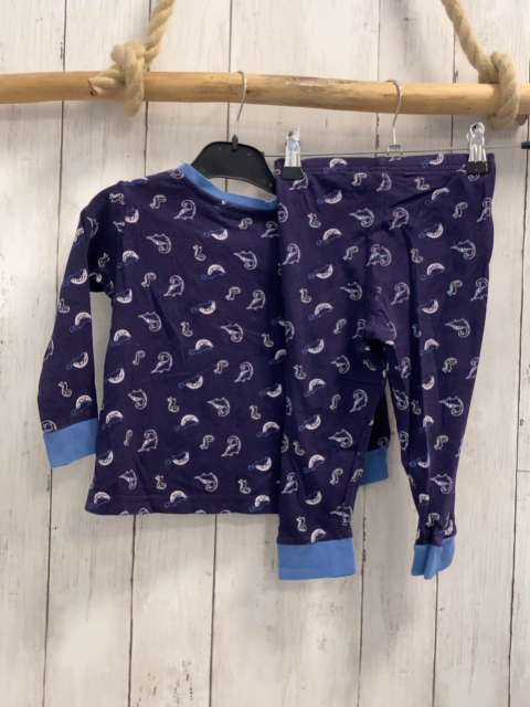 2tlg  Schlafanzug  Gr. 86  blau Dinos hellblauer Bund 
