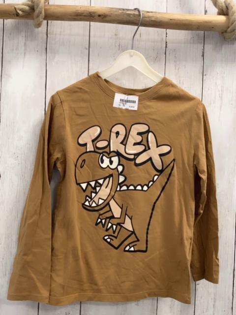 H&M  Langarmshirt  Gr. 122  ocker Dino Schrift 