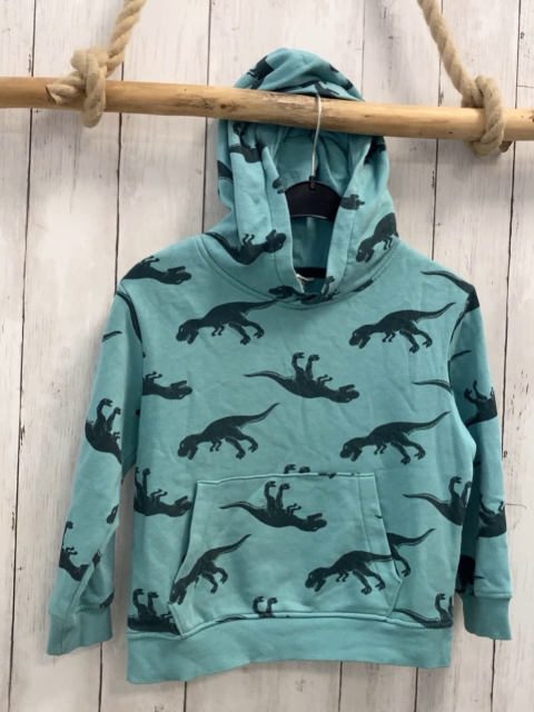 H&M Pullover  Gr. 110  mint Kapuze Dinos