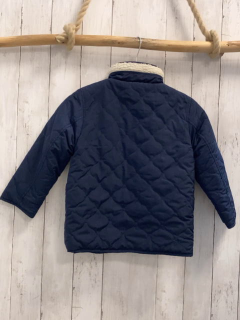  Wendejacke  Gr. 110  blau schwarzer Bund / weiß Teddy 