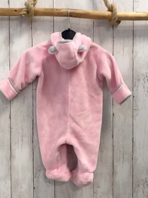 S´Oliver Plüschoverall Gr. 62  rosa grauer Bund