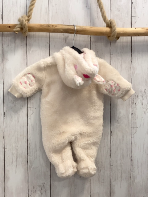 next Plüschoverall Gr. 56  weiß Ohren 