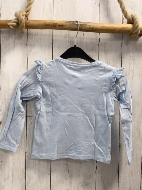  Langarmshirt Gr. 98  hellblau Prinzessin Pailettenrock