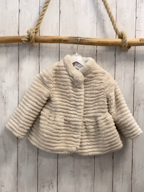 mayoral Mantel Gr. 92  beige Plüsch