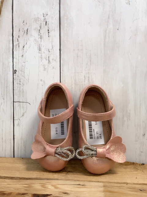   Schuhe  Gr. 21  rosa mit Glitzer Schleife 