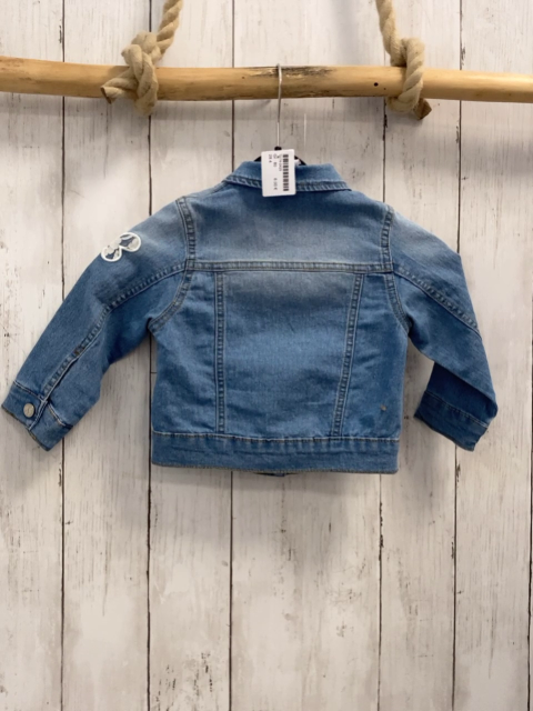   Jacke  Gr. 80  blau Jeans weiße Schmetterlinge 
