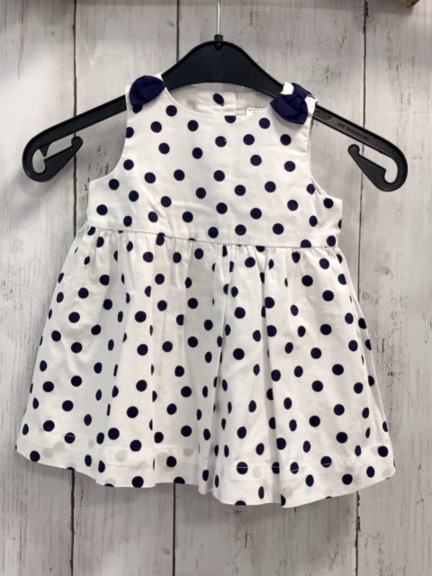   Kleid  Gr. 62  weiß blaue Punkte 