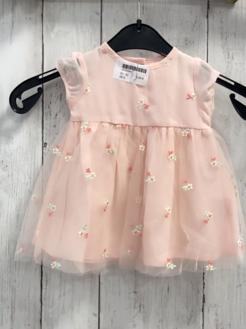   Kleid  Gr. 62  rosa gestickte Blumen 