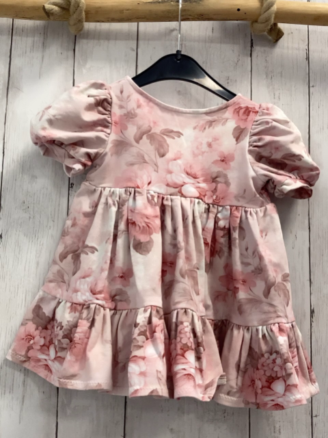   Kleid  Gr. 92  weiß rosa altrosa weiße Blumen 