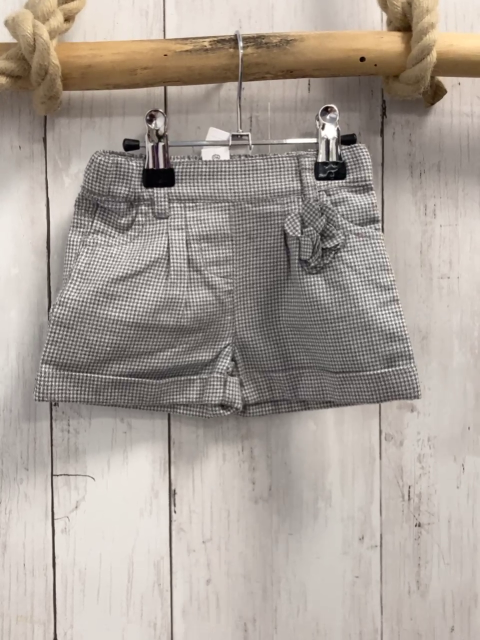  Shorts Gr. 62  grau weiß Hahnentritt Glitzer