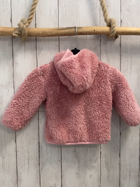 DKNY Plüschjacke  Gr. 80  rosa Kapuze 