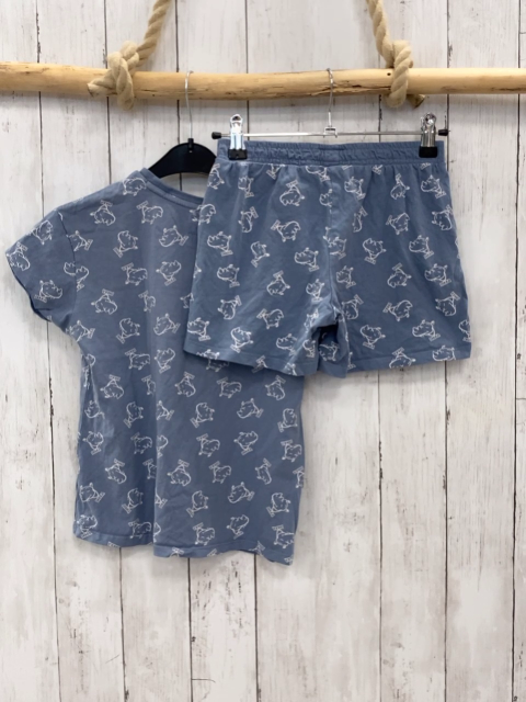 2tlg  T-Shirt + Shorts  Gr. 134  hellblau Dikka 