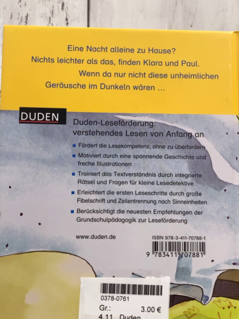 Duden  Buch Eine unheimliche Nacht 