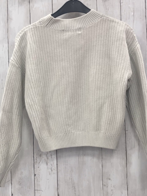 H&M  Pullover  Gr. 146/152  weiß Strick Rippen 
