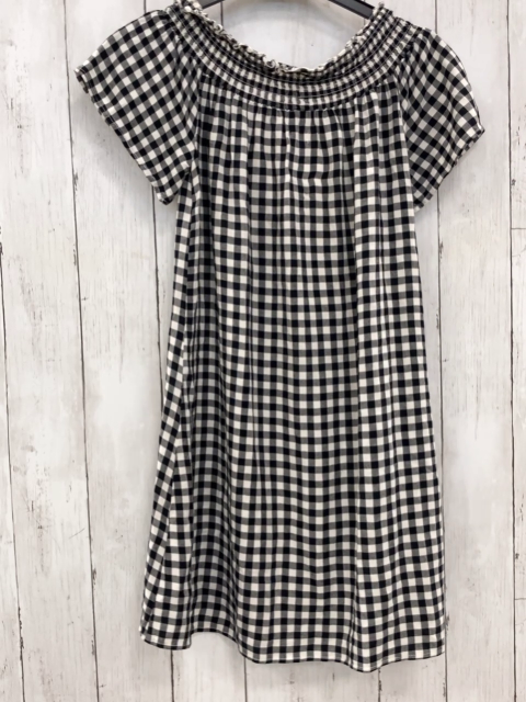 Hollister  Sommerkleid  Gr. 152  schwarz weiß kariert gesmokter Bund 