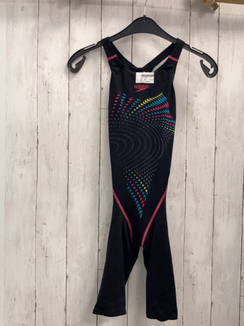 Speedo  Schwimmoverall  Gr. 152  schwarz bunte Dreiecke pink Nähte 
