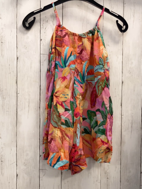  Playsuit  Gr. 134  rosa große bunte Blumen 