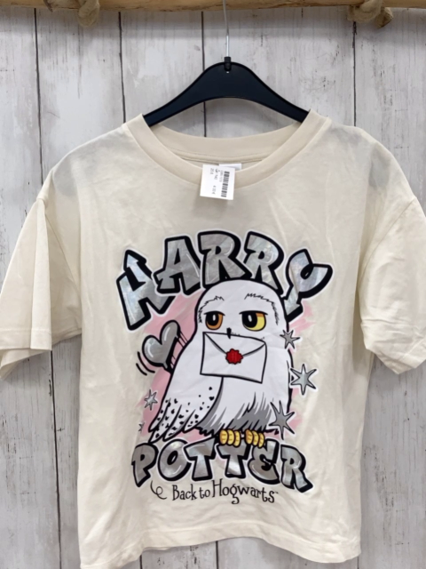  T-Shirt Gr. 140  weiß Hedwig silber Schrift