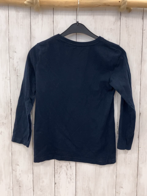  Langarmshirt Gr. 122  blau hellblaue Schrift