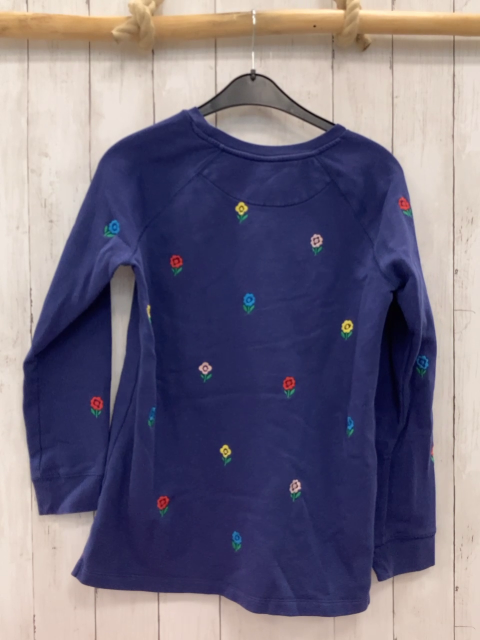 Boden  Longshirt  Gr. 164  bau bunte gestickte Blumen 