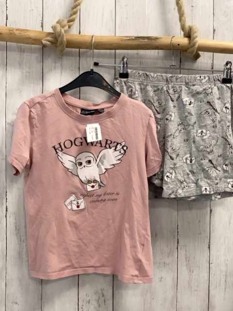 2tlg  T-Shirt + Shorts Gr. 134  rosa + grau Hedwig Harry Potter