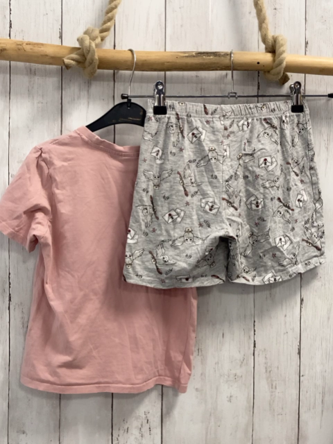 2tlg  T-Shirt + Shorts Gr. 134  rosa + grau Hedwig Harry Potter
