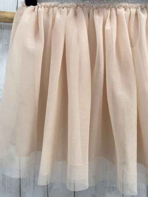 H&M Rock Gr. 122  beige Tüll Glitzer