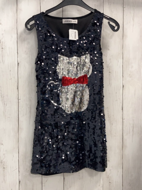 Jolie Miss Kleid Gr. 128  schwarz Pailetten 