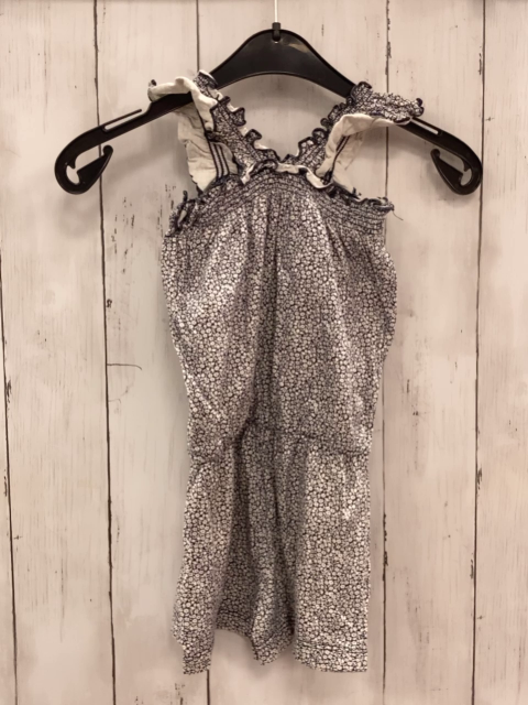 GAP Playsuit  Gr. 104  blau weiße Blumen Rüschenträger 