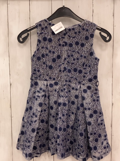 Yumi Girl  Kleid  Gr. 110  blau Überkleid blauen Kirschen hellgrauen Strichen 