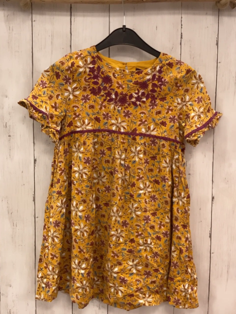 Sergent Major  Kleid  Gr. 116  mais Blumen aubergine Borte 