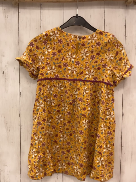 Sergent Major  Kleid  Gr. 116  mais Blumen aubergine Borte 