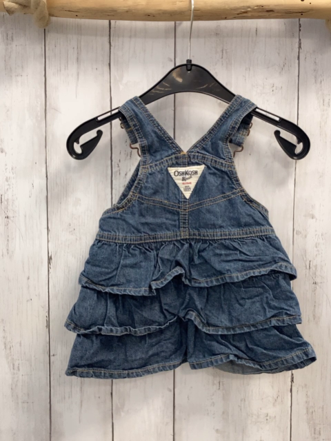 oshkosh Kleid  Gr. 74  blau Jeans Rüschen orange Nähte 