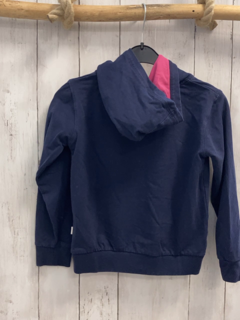 Salt & Pepper  Pullover   Gr. 128  blau Kapuze Pferde mit pink Pailetten silber Glitzerschrift 