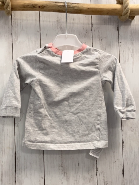 Peanuts Langarmshirt Gr. 74  grau rosa Bund Snoopy