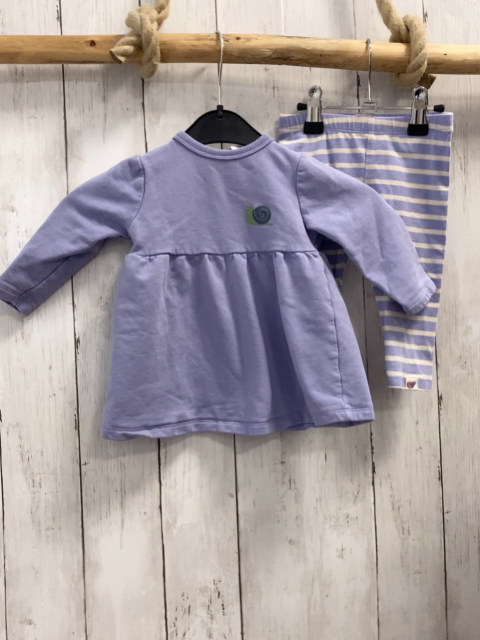 2tlg Pullover + leggings Gr. 68  flieder + flieder weiß gestreift