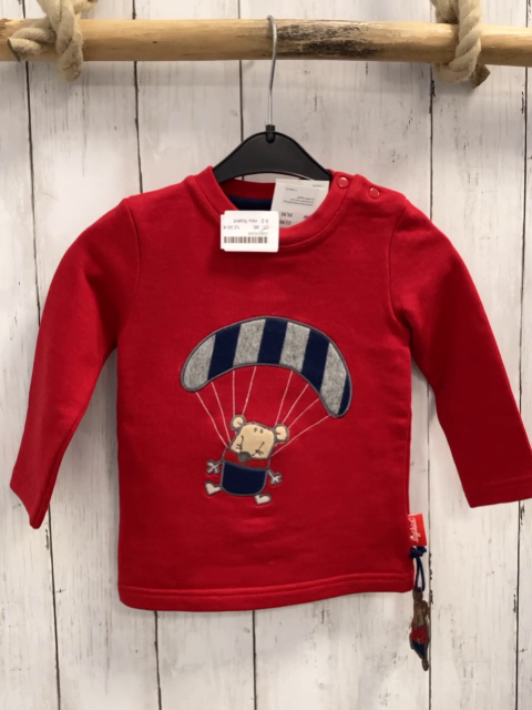 neu Sigkid  Pullover  Gr. 86  rot Maus mit Fallschirm NP25,95 € 