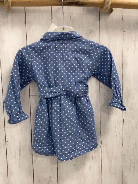 H&M  Kleid  Gr. 80  blau weiße Punkte 